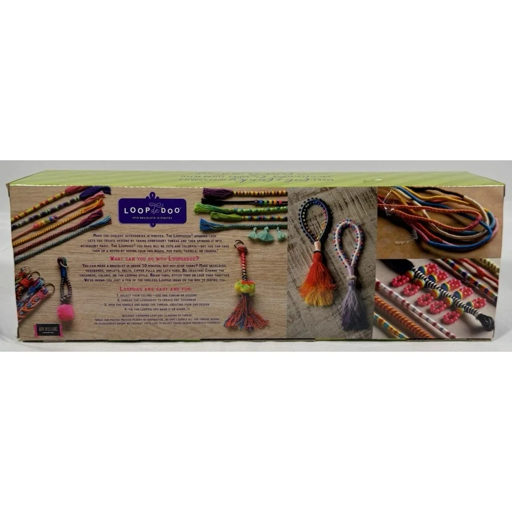 Loopdedoo Spinning Loom Bracelet Maker Kids White DIY Craft Kit